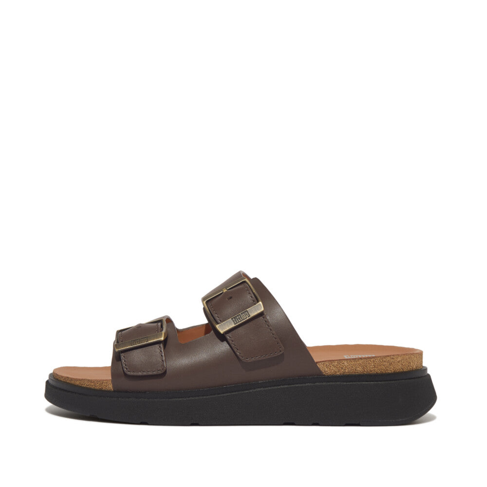 FitFlop FitFlop Gen-FF Mens Buckle Two-Bar Leather Slides    