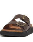 Mens Buckle Two-Bar Leather Slides Gen-FF Microwobbleboard