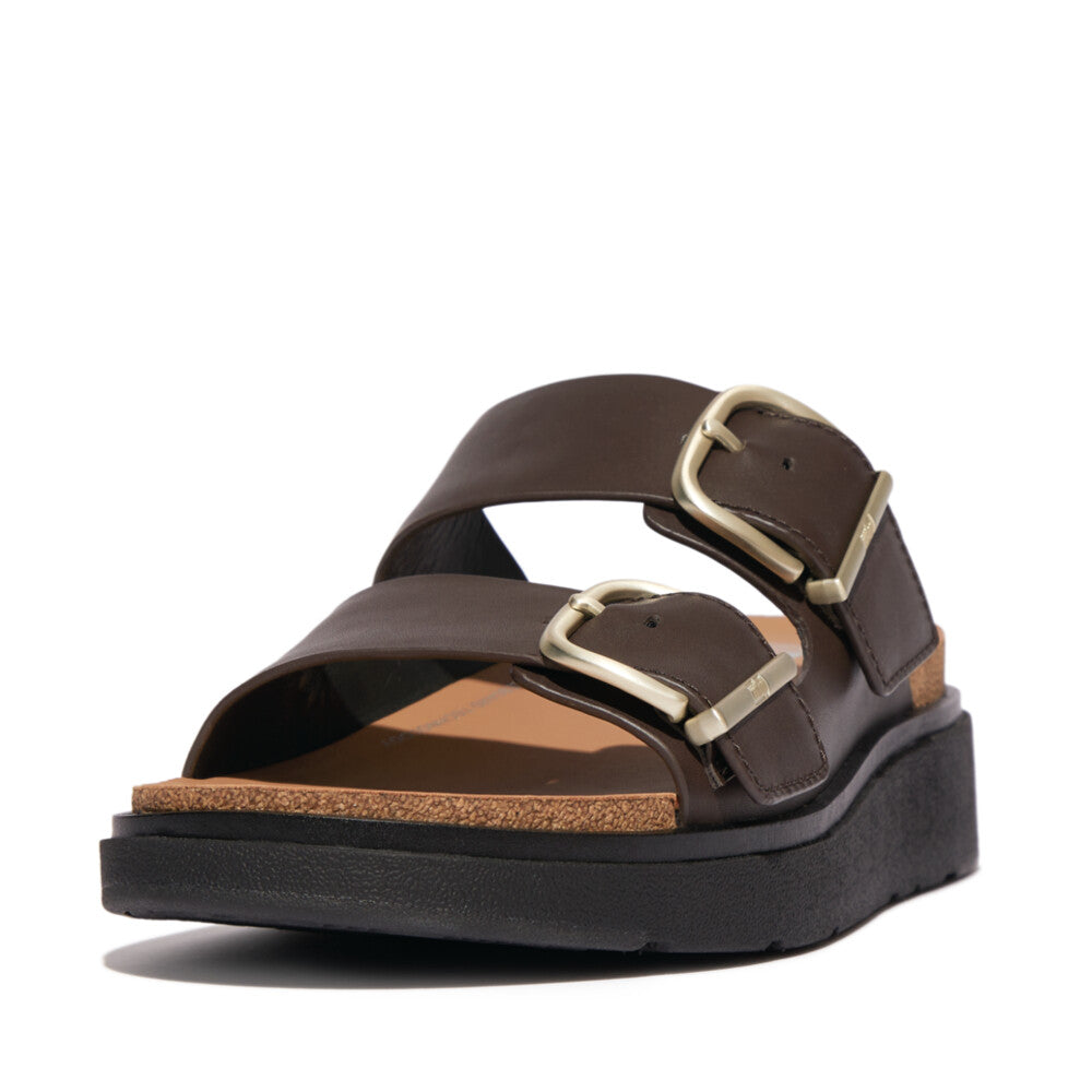 FitFlop FitFlop Gen-FF Buckle Two-Bar Leather Slides    