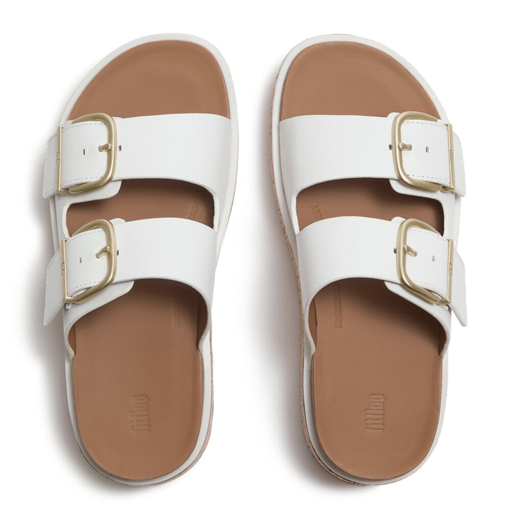 FitFlop FitFlop GEN-FF Max Buckle Leather/Cork Two-Bar Slides SANDAL