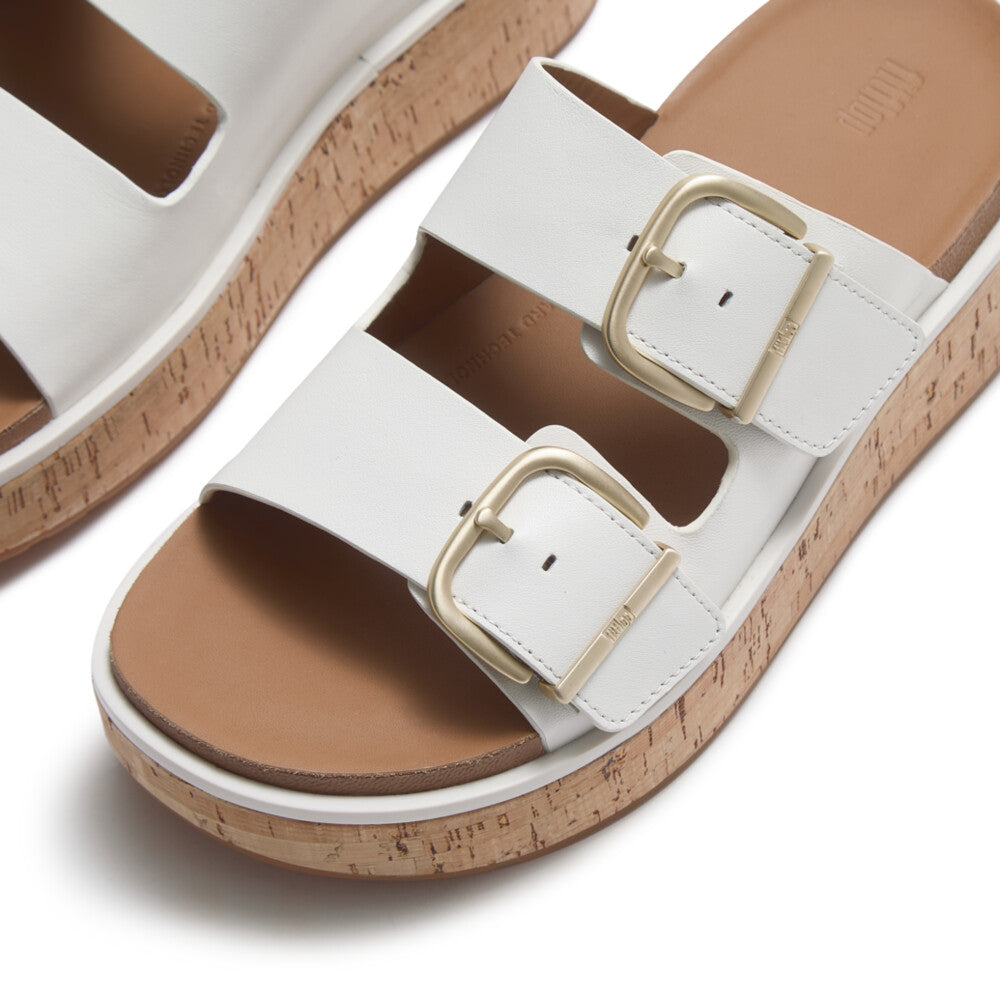 FitFlop FitFlop GEN-FF Max Buckle Leather/Cork Two-Bar Slides SANDAL