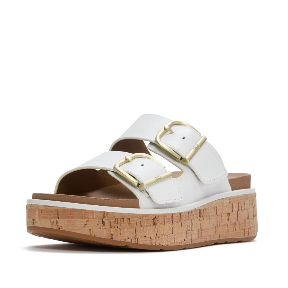 FitFlop FitFlop GEN-FF Max Buckle Leather/Cork Two-Bar Slides SANDAL