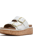 FitFlop FitFlop GEN-FF Max Buckle Leather/Cork Two-Bar Slides SANDAL