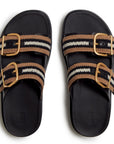 Trenton FitFlop GEN-FF Max Buckle Stripe-Webbing Two-Bar Slides Microwobbleboard