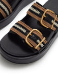 Trenton FitFlop GEN-FF Max Buckle Stripe-Webbing Two-Bar Slides Microwobbleboard