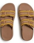 Trenton FitFlop GEN-FF Max Buckle Stripe-Webbing Two-Bar Slides Microwobbleboard
