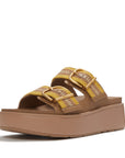 Trenton FitFlop GEN-FF Max Buckle Stripe-Webbing Two-Bar Slides Microwobbleboard