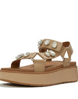 Trenton FitFlop GEN-FF Max Ultra-Jewel Leather Back-Strap Sandals Microwobbleboard