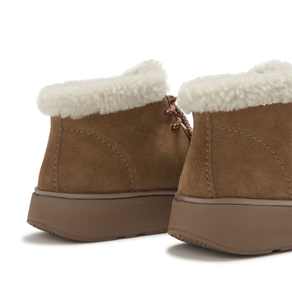 FitFlop Gen-FF Suede Shearling Lace Up Boots