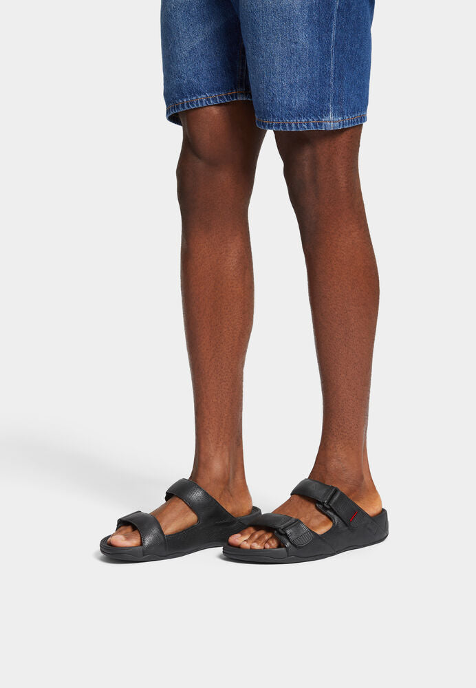 FitFlop Gogh Mens Two-Bar Leather Slides