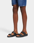 FitFlop Gogh Mens Two-Bar Leather Slides