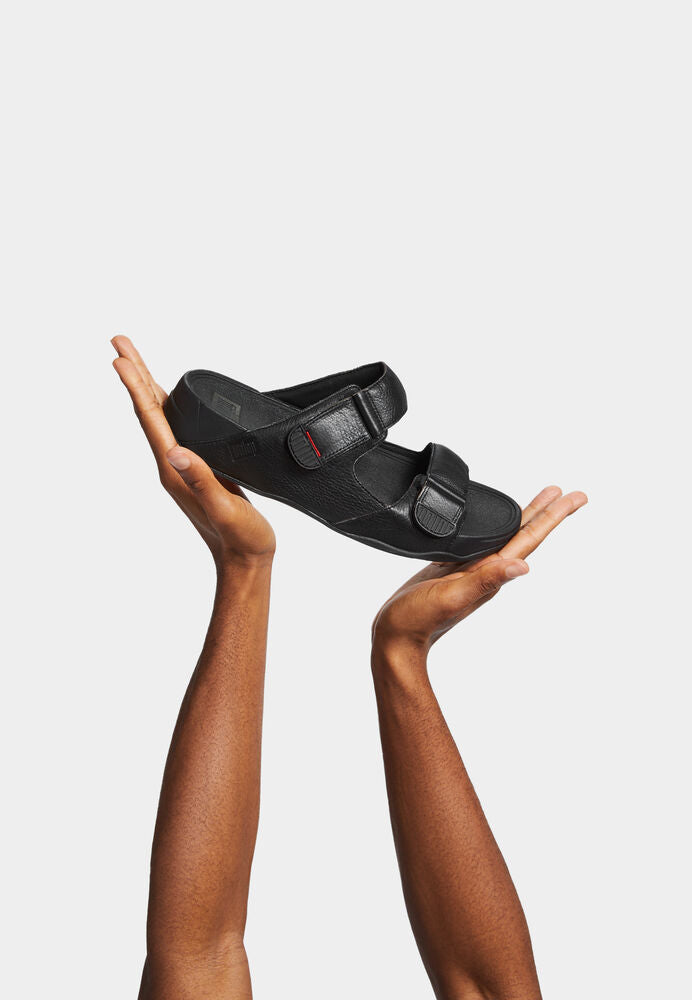 FitFlop Gogh Mens Two-Bar Leather Slides