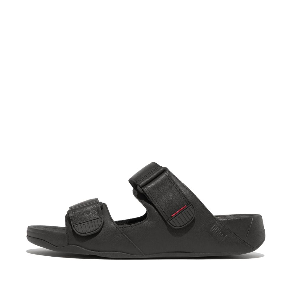 FitFlop Gogh Mens Two-Bar Leather Slides