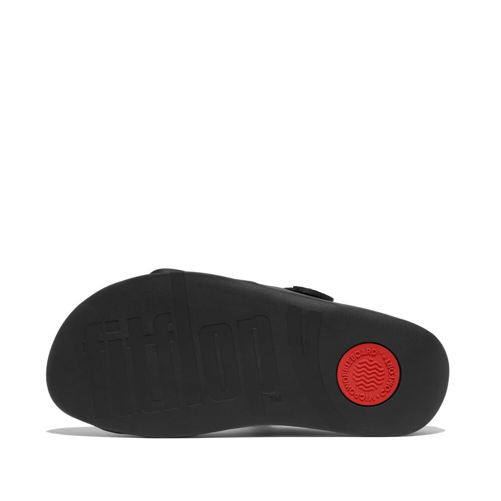 FitFlop Gogh Mens Two-Bar Leather Slides