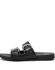 FitFlop FitFlop GRACIE Buckle Two-Bar Leather Slides  Black 3 