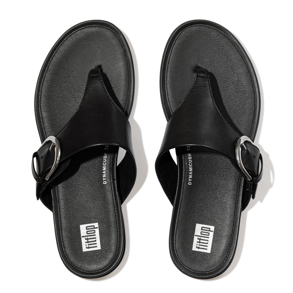 FitFlop Gracie Buckle Leather Toe-Post Sandals Dynamicush
