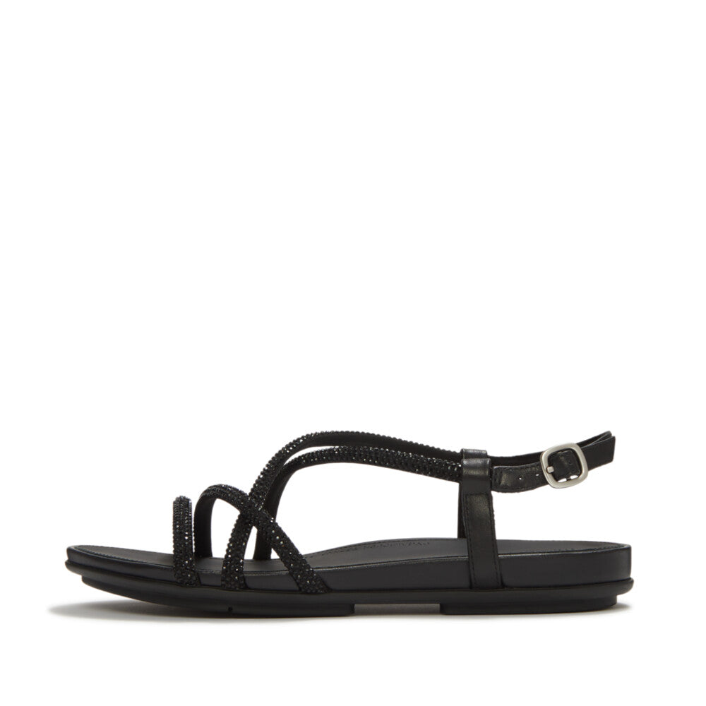 FitFlop FitFlop GRACIE Crystal Strappy Back-Strap Sandals SANDAL Black UK3