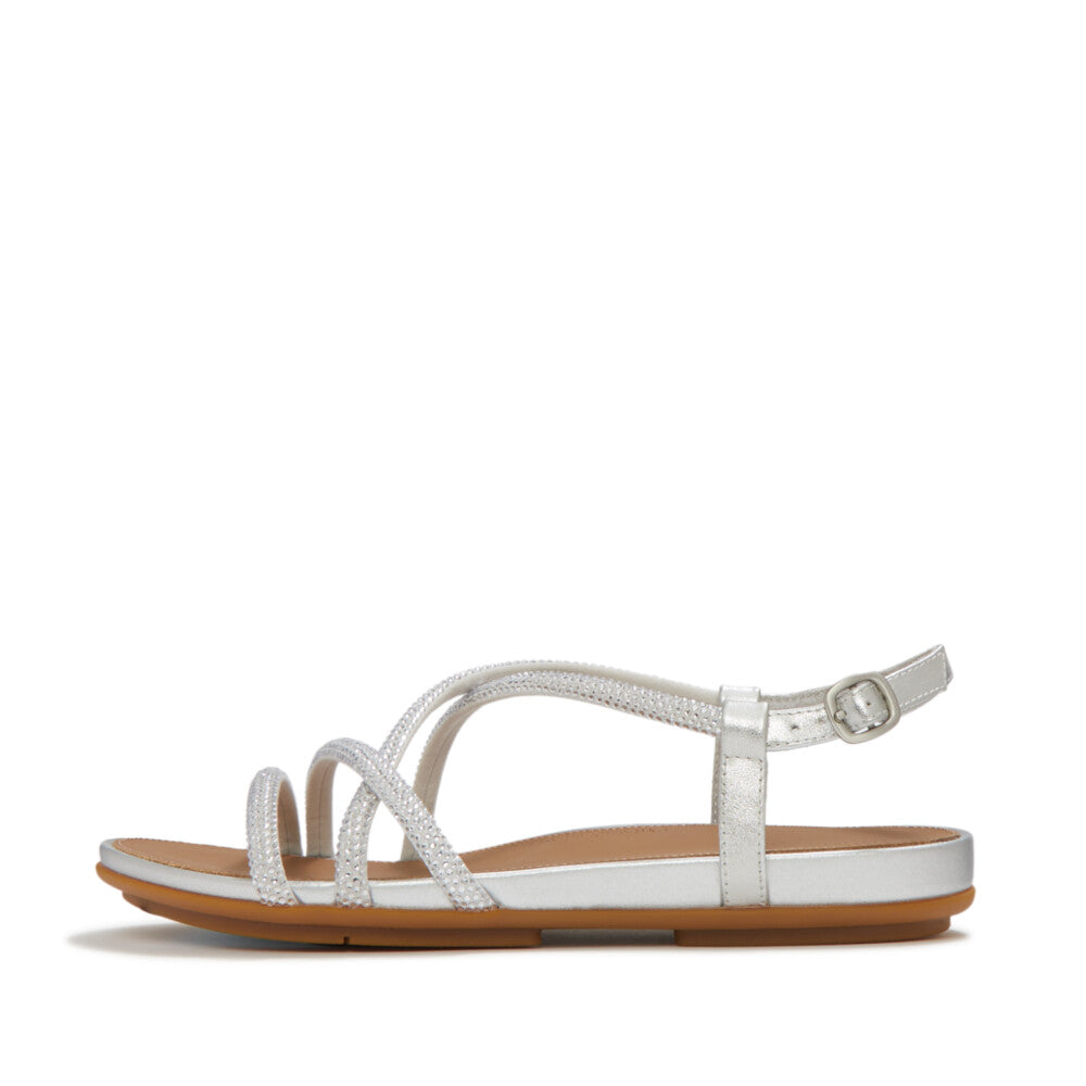FitFlop FitFlop GRACIE Crystal Strappy Back-Strap Sandals SANDAL Silver UK3
