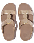 FitFlop FitFlop Halo Bead-Circle Metallic H-Bar Slides Sandal