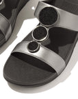 FitFlop FitFlop Halo Bead-Circle Metallic H-Bar Slides Sandal