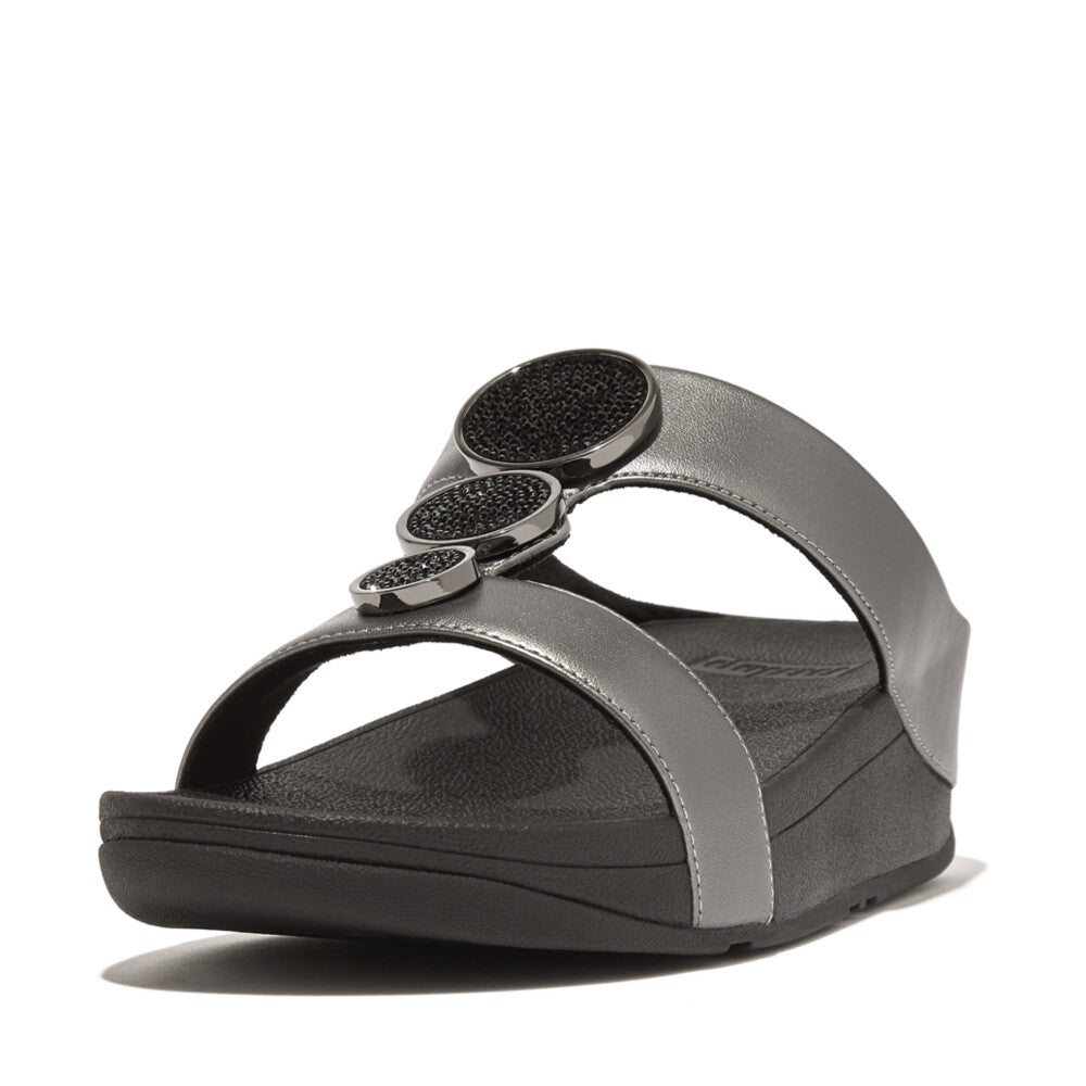 FitFlop FitFlop Halo Bead-Circle Metallic H-Bar Slides Sandal