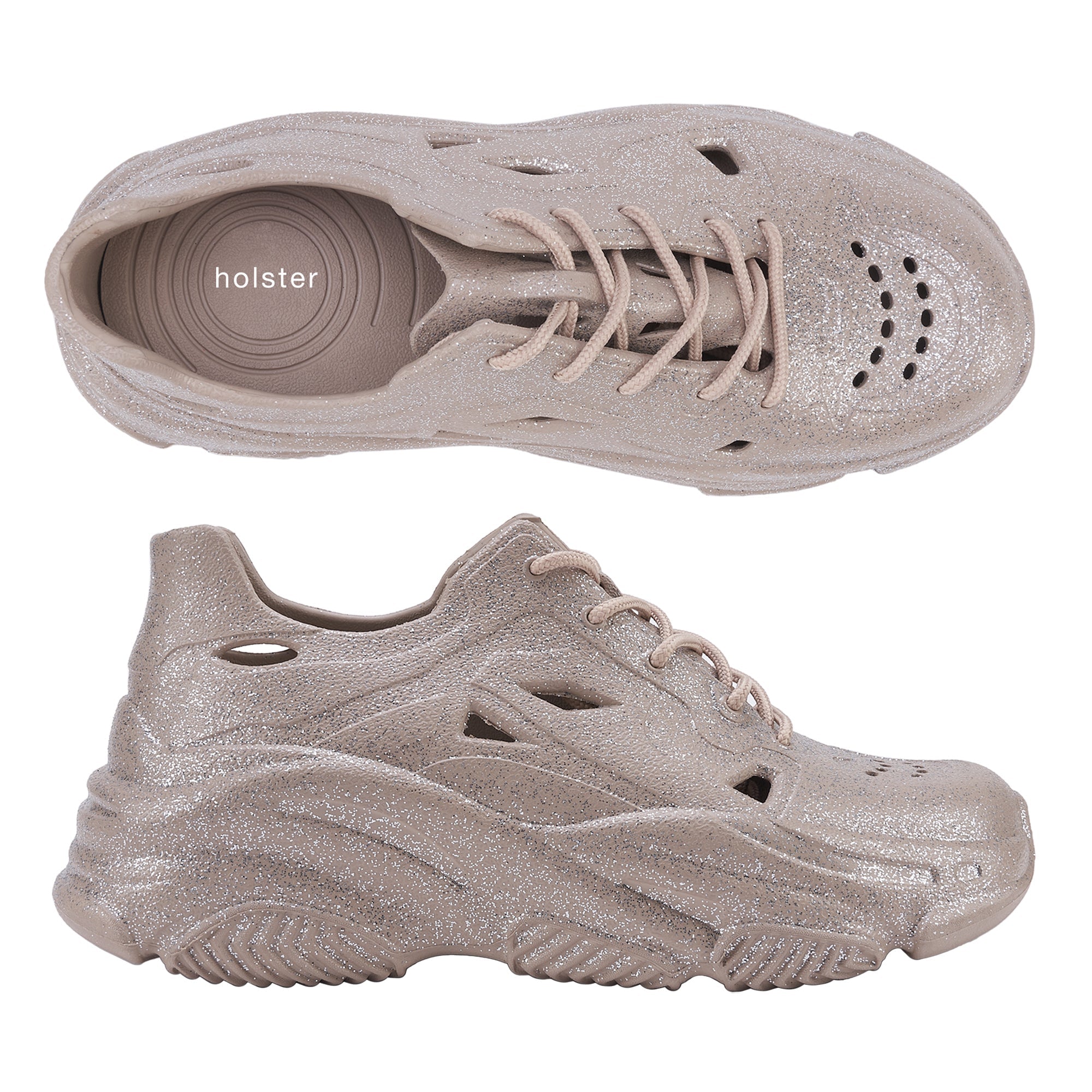 Holster Fashion South Africa Holster Fierce Glitter Shoes Beige UK3