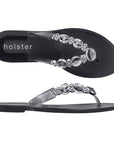 Holster Fashion South Africa Holster Embellish Sandal Clear Graphite UK3