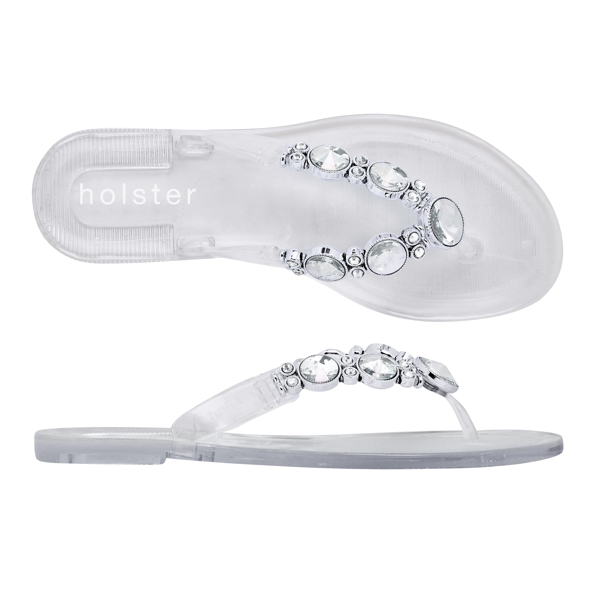 Holster Fashion South Africa Holster Embellish Sandal Clear UK3