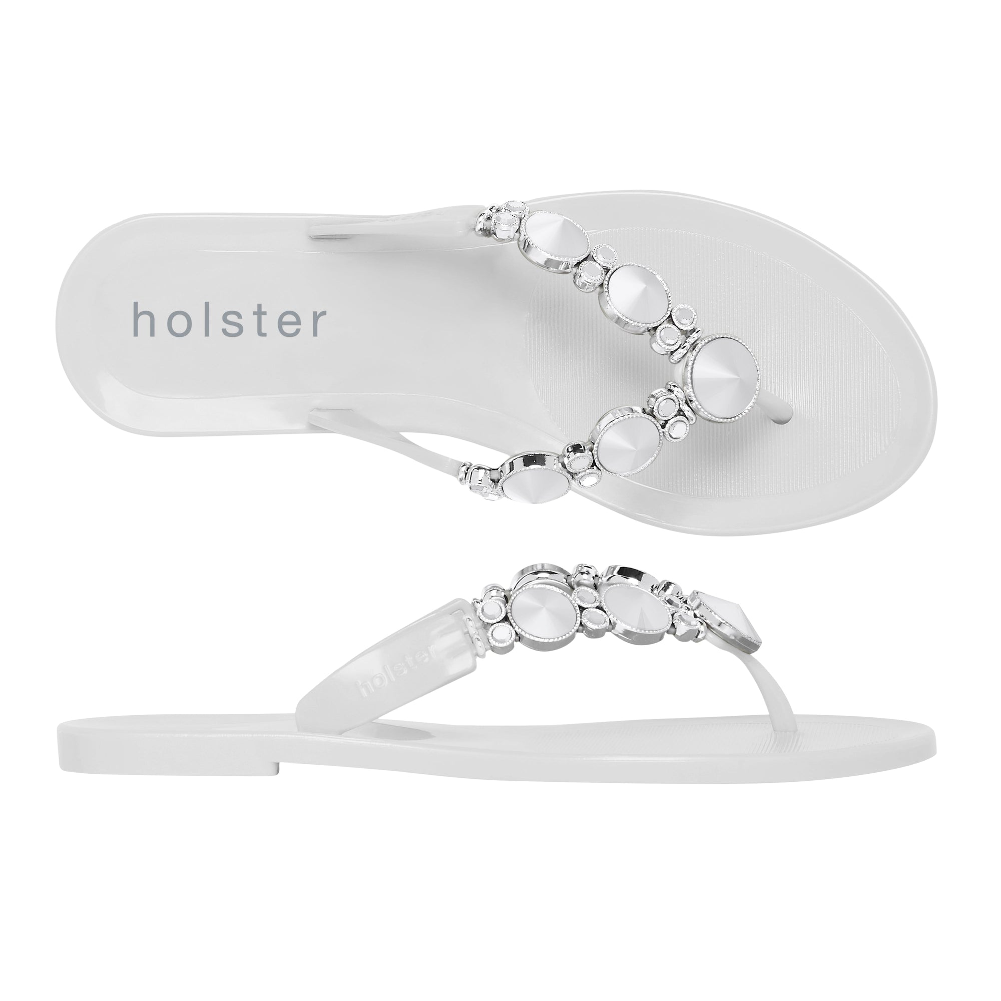 Holster Fashion South Africa Holster Embellish Sandal White UK3