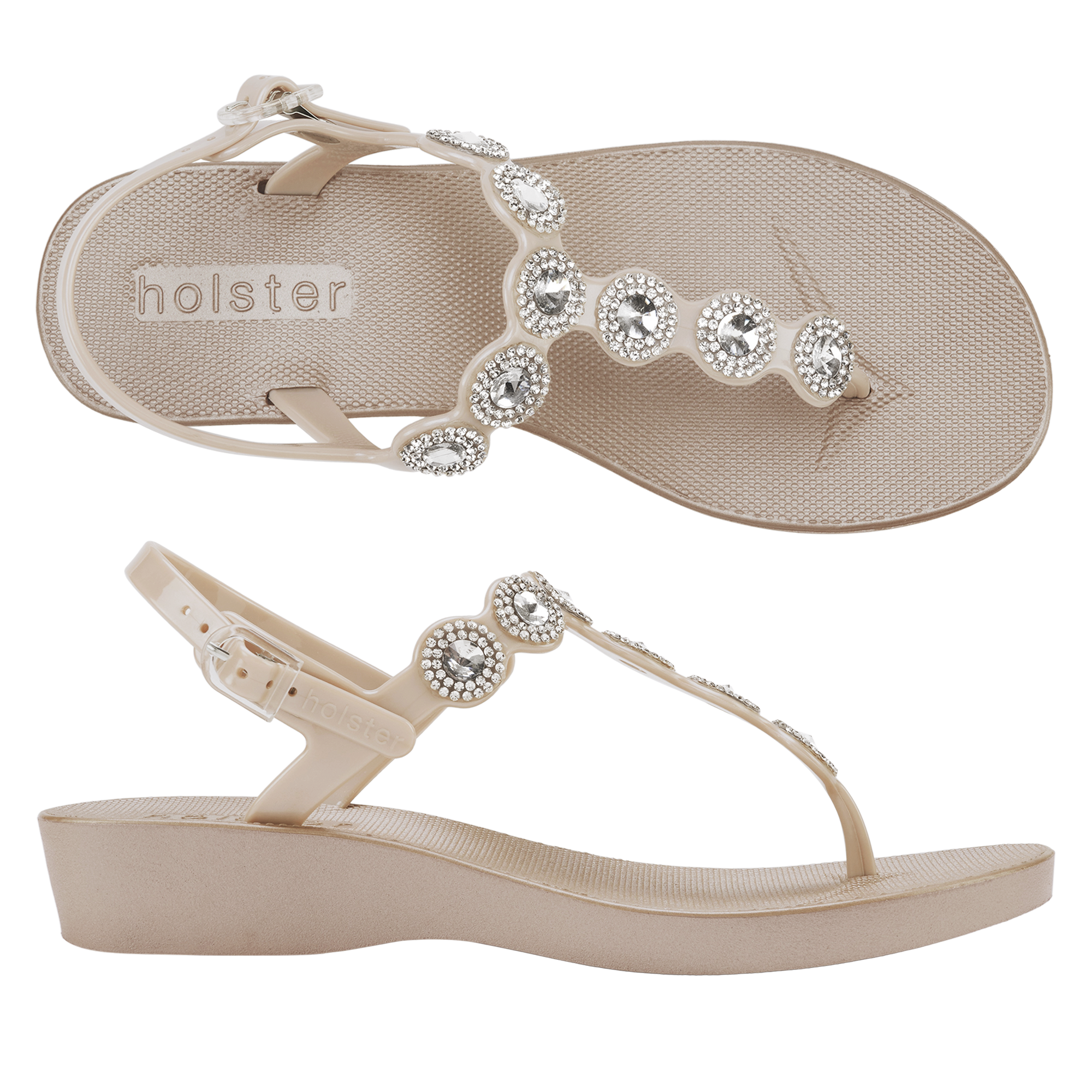 Holster Fashion South Africa Holster Gorgeous Wedge Sandal Champagne UK4