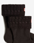 Hunter Recycled 6 Stitch Cable Cuff Short Boot Socks