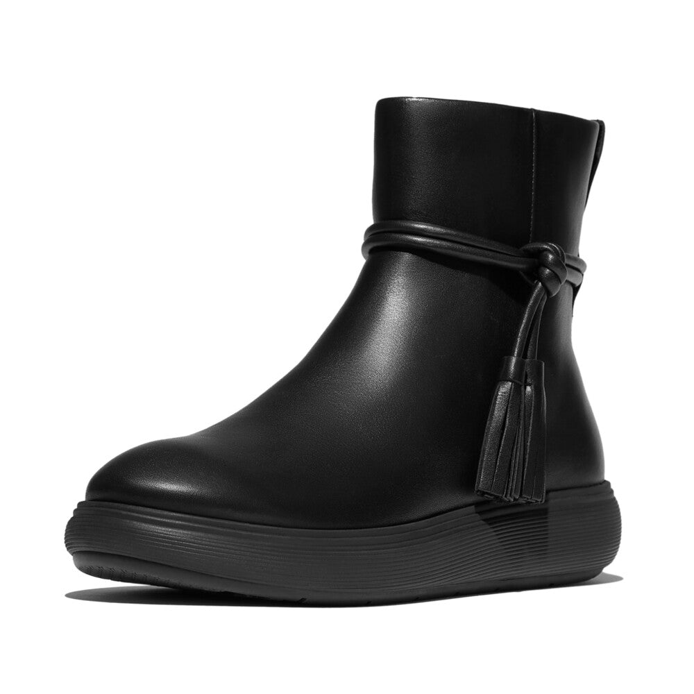 FitFlop iQ-COMFF Tassel Leather Short Boots Boot