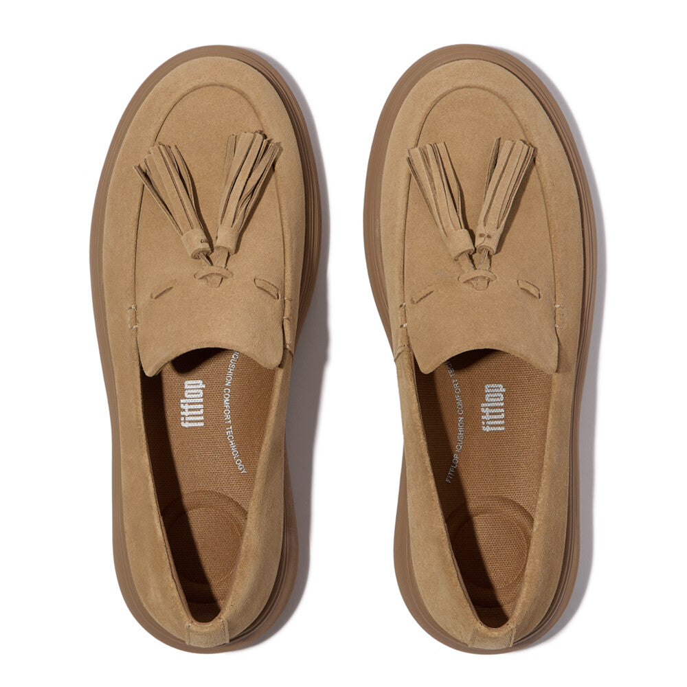 FitFlop iQ-COMFF Tassel Suede Loafers Slip on