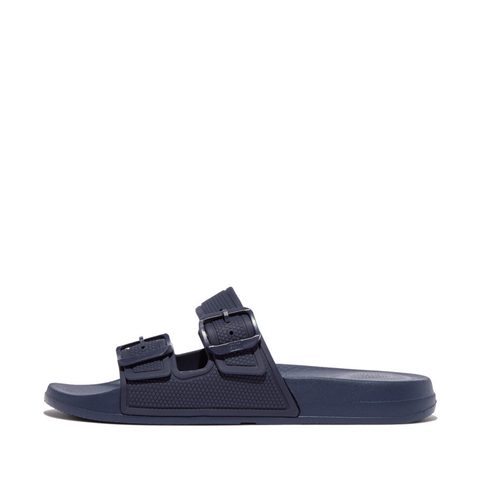 FitFlop FitFlop IQUSHION Two-Bar Buckle Slides  Midnight Navy 3 