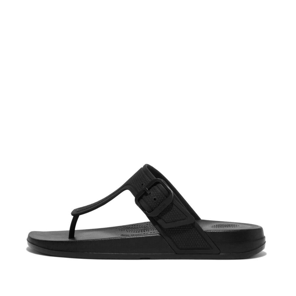 FitFlop FitFlop IQUSHION Adjustable Buckle Flip-Flops  Black 3 