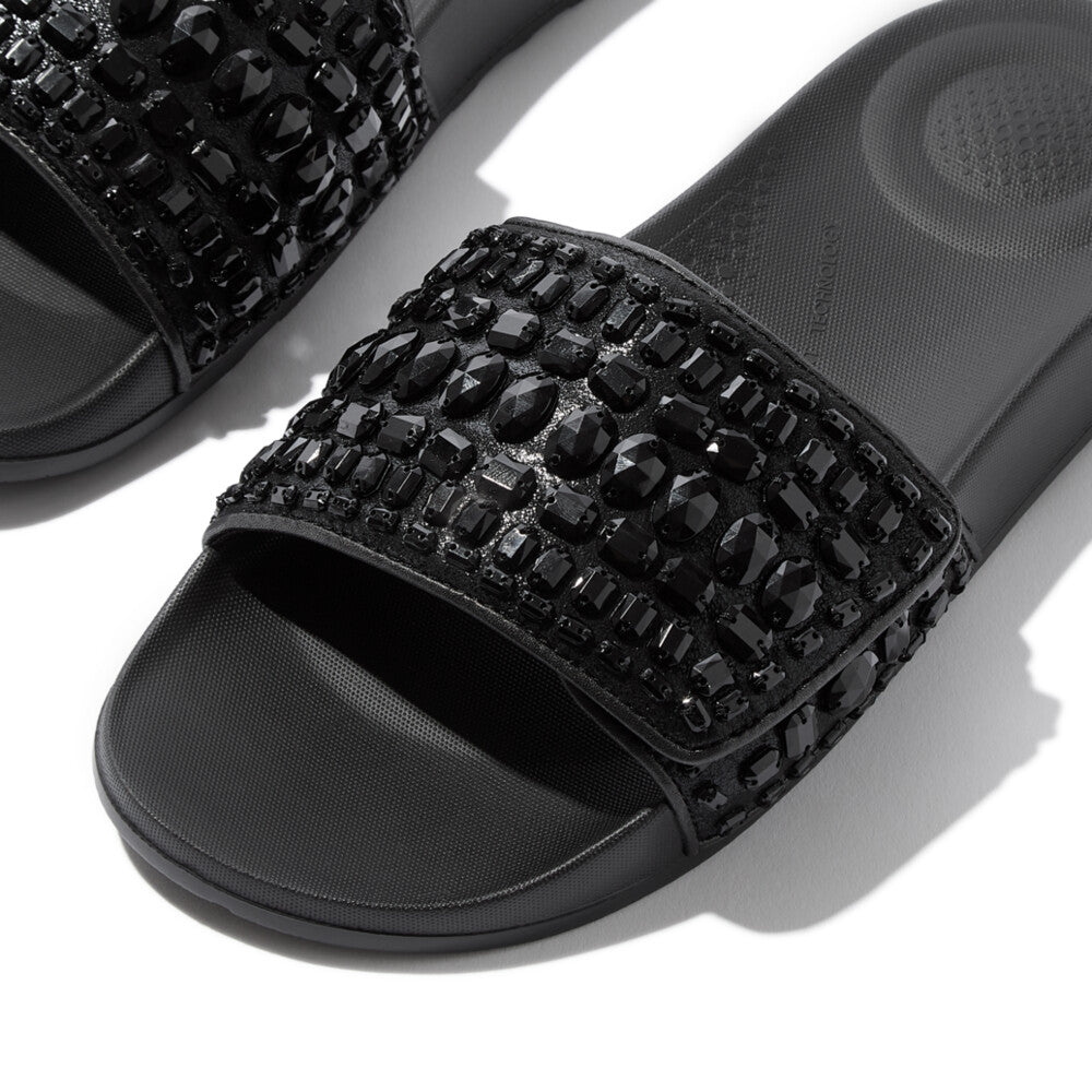 FitFlop IQUSHION Adjustable Multi-Crystal Sliders Slide