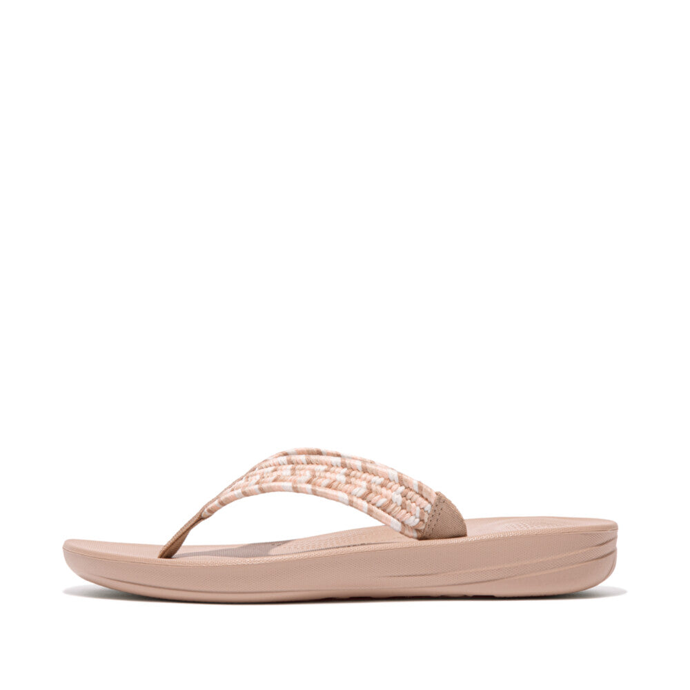 FitFlop FitFlop IQUSHION Art-Webbing Toe-Post Sandals  Beige Mix 4 