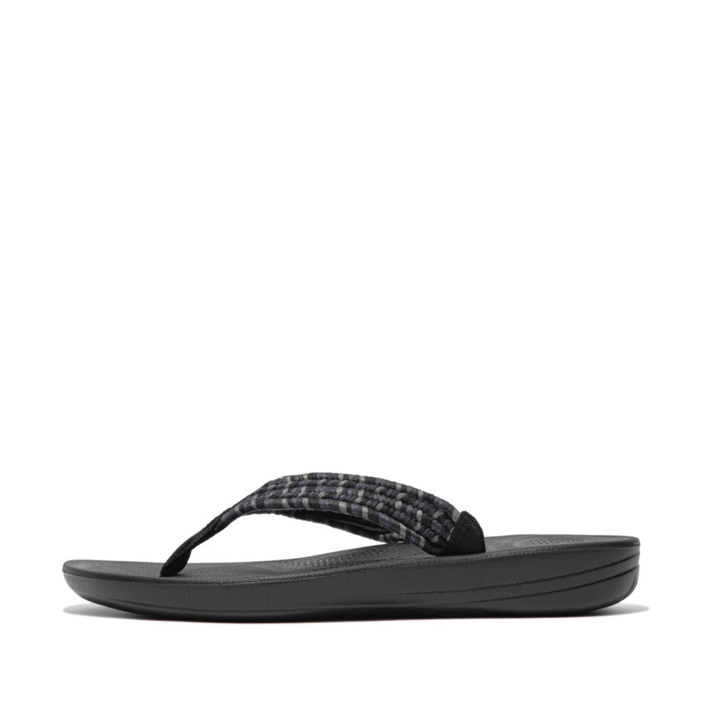 FitFlop FitFlop IQUSHION Art-Webbing Toe-Post Sandals  Black Mix 5 