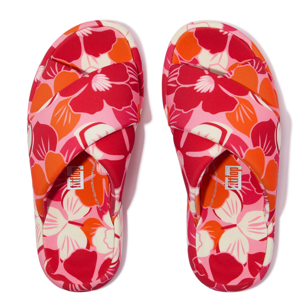D-Luxe Padded Flowerz Cross Slides IQUSHION iQushion