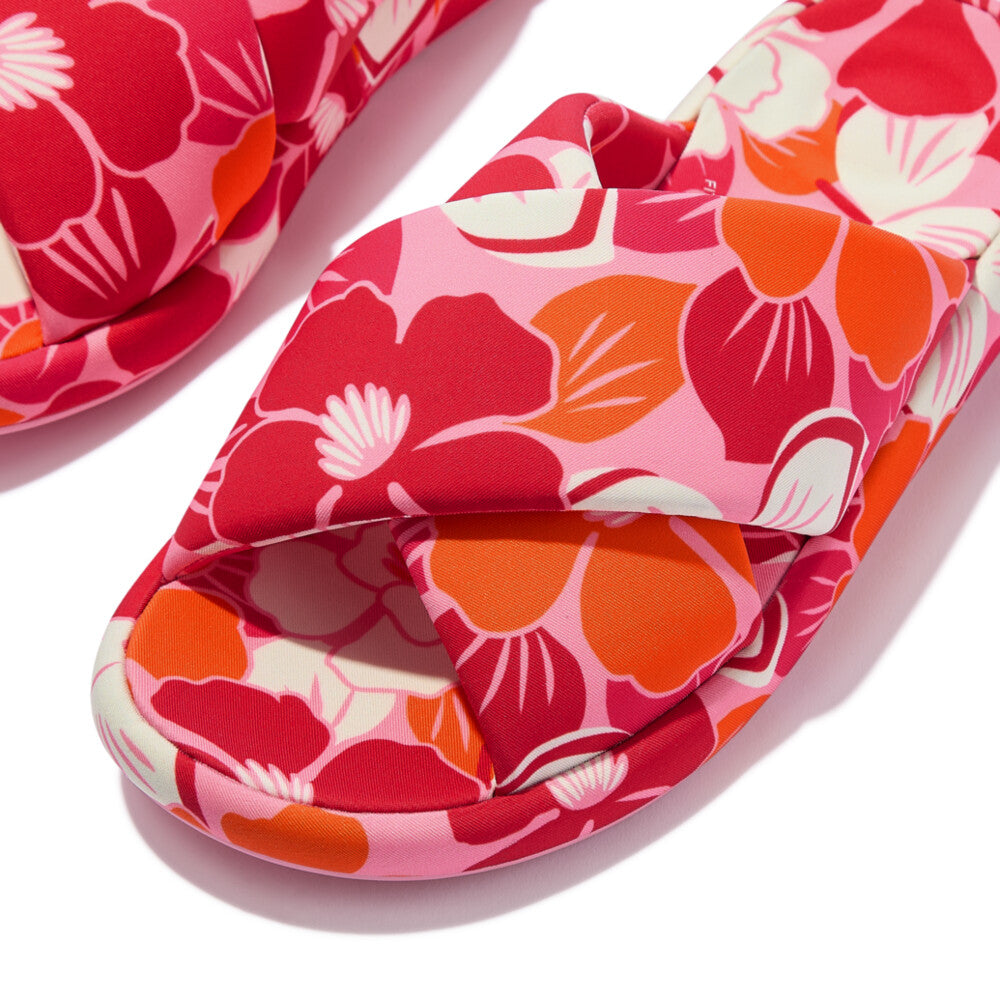 D-Luxe Padded Flowerz Cross Slides IQUSHION iQushion