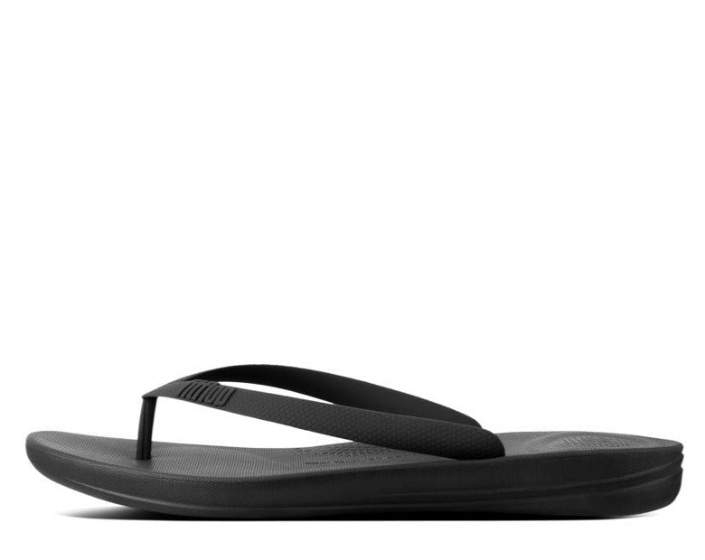 Mens Ergonomic Flip-Flops IQUSHION iQushion Black 7