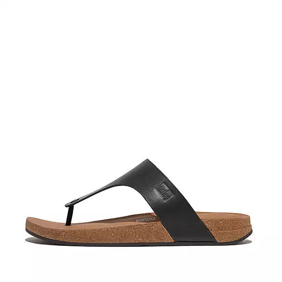 FitFlop IQushion Mens Leather Toe-Post Sandals - Trenton