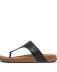 FitFlop FitFlop IQushion  Mens Leather Toe-Post Sandals Slippers Black 7 