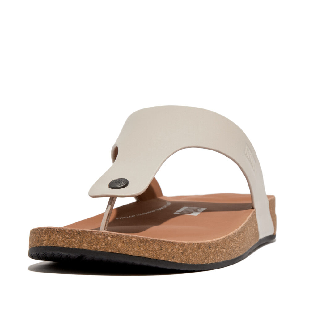 Mens Leather Toe-Post Sandals IQUSHION iQushion