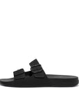 FitFlop FitFlop IQUSHION Mens Two-Bar Buckle Slides  Black 7 