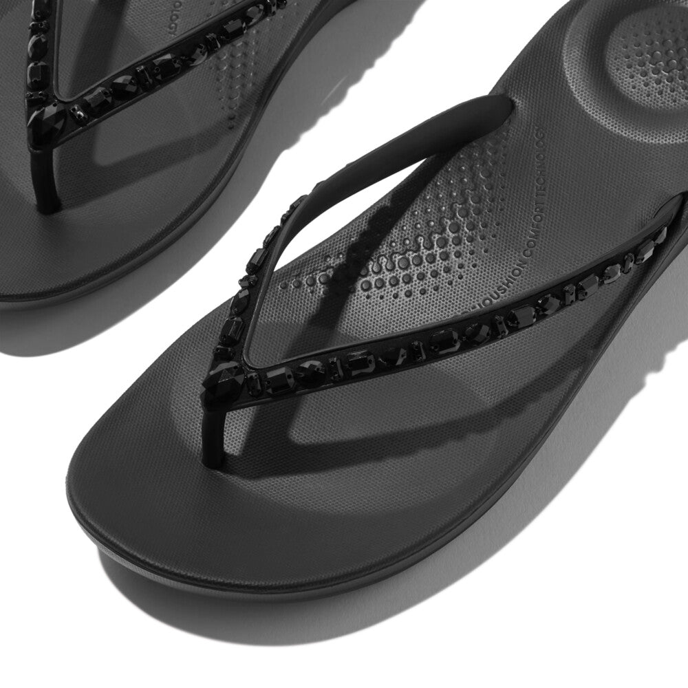 FitFlop IQUSHION Multi-Crystal Ergonomic Flip-Flops Slippers