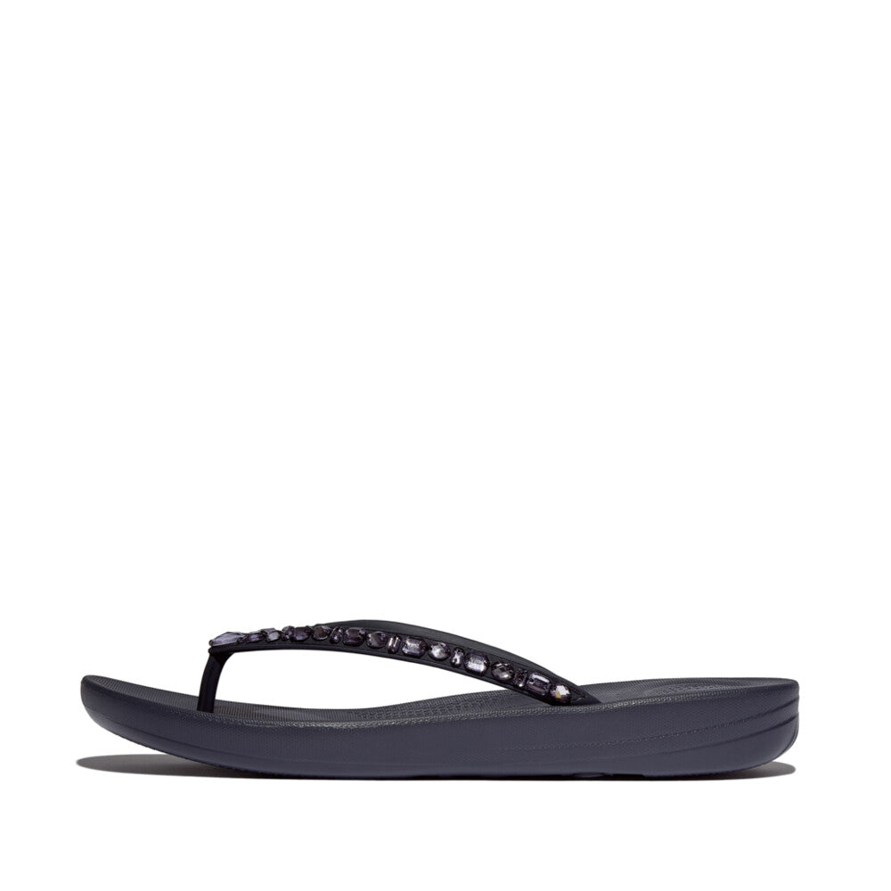 FitFlop IQUSHION Multi-Crystal Ergonomic Flip-Flops Slippers Midnight Navy 3