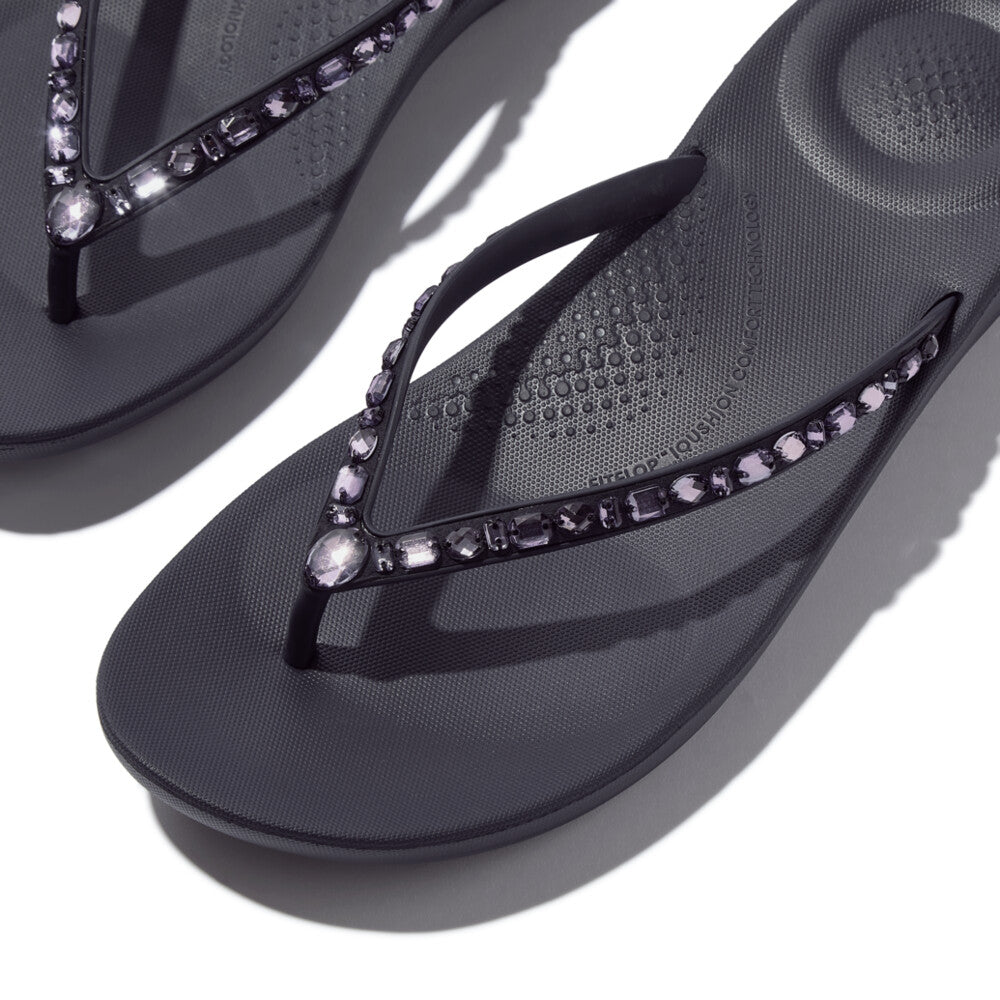 FitFlop IQUSHION Multi-Crystal Ergonomic Flip-Flops Slippers