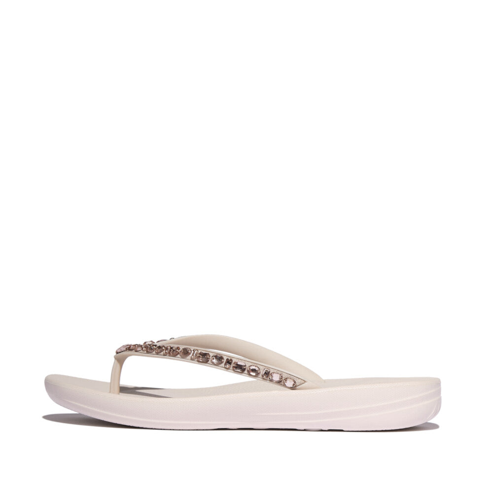 FitFlop IQUSHION Multi-Crystal Ergonomic Flip-Flops Slippers Nude Rose 3