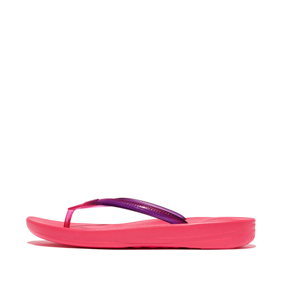 Ombré Transparent Ergonomic Flip-Flops IQUSHION iQushion Wild Raspberry 4